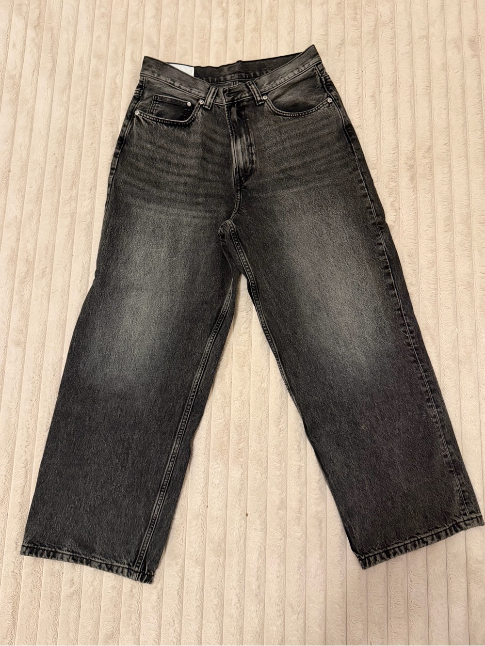 H&M Black Washed Relaxed Fit Jeans